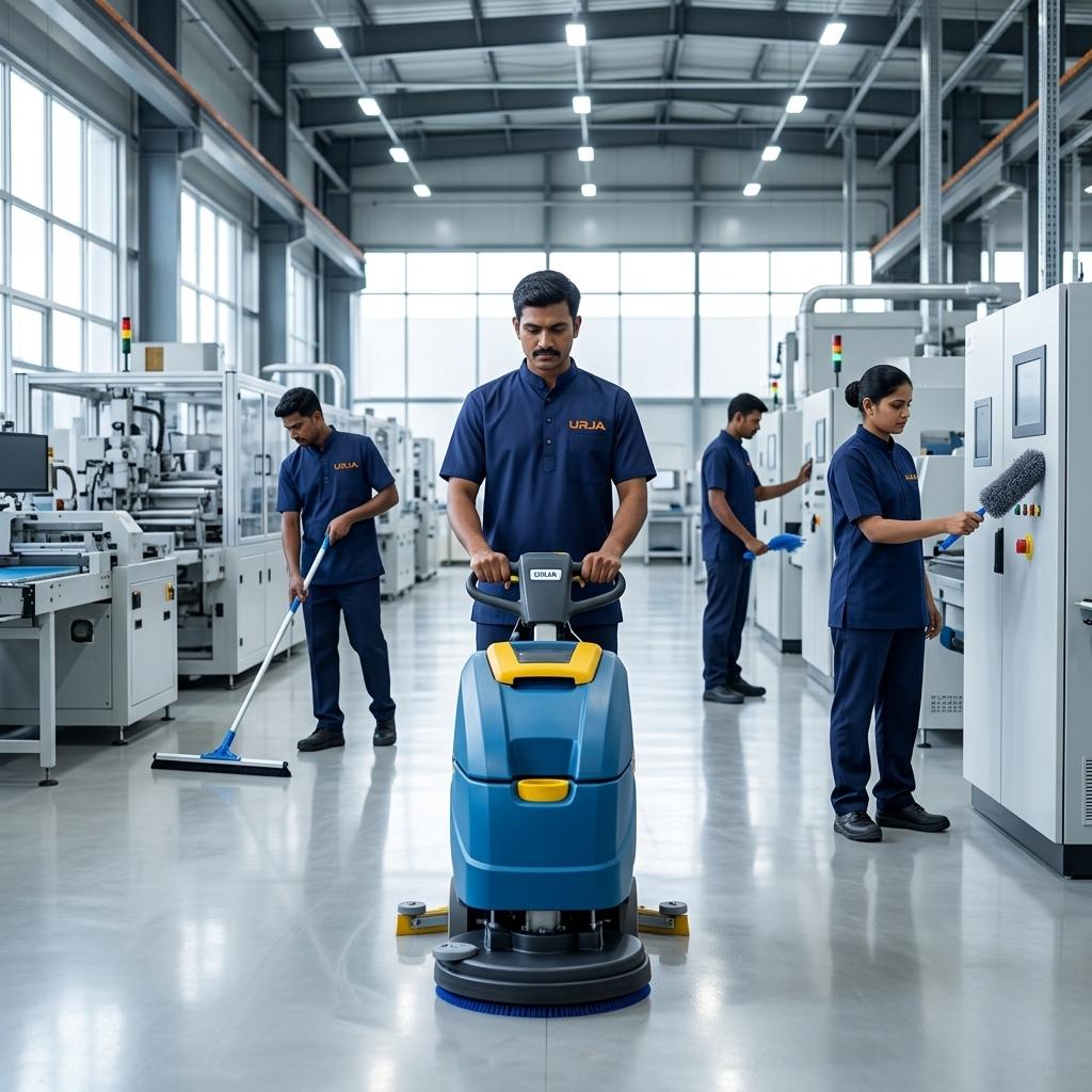 Industrial and factory floor cleaning machine in Surat by Cleantech System